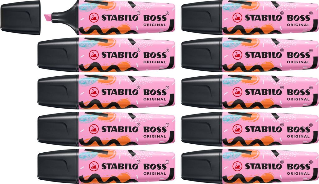 STABILO Textmarker - BOSS ORIGINAL Pastel by Ju Schnee - Einzelstift - frische Fuchsie frische Fuchsie