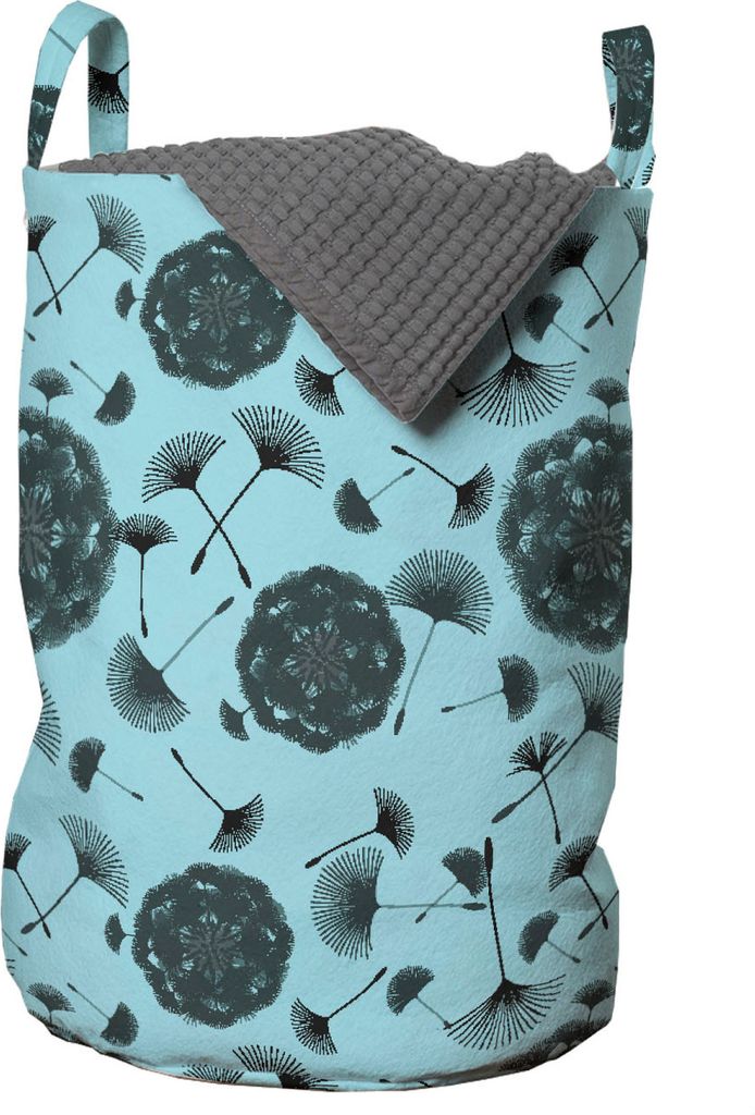 ABAKUHAUS Löwenzahn Wäschesack, Schwimmdock Samen Garten-Kunst, Wäschekorb mit Griffen Kordelzugverschluss für Waschsalons, 33 cm breit x 49 cm...