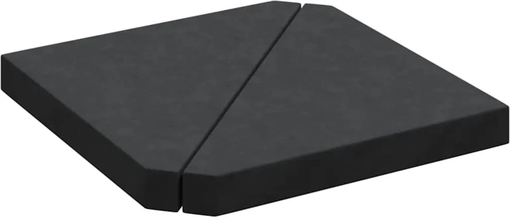 Poids de parasol 14 kg en granit noir - 2 plaques triangulaires durables