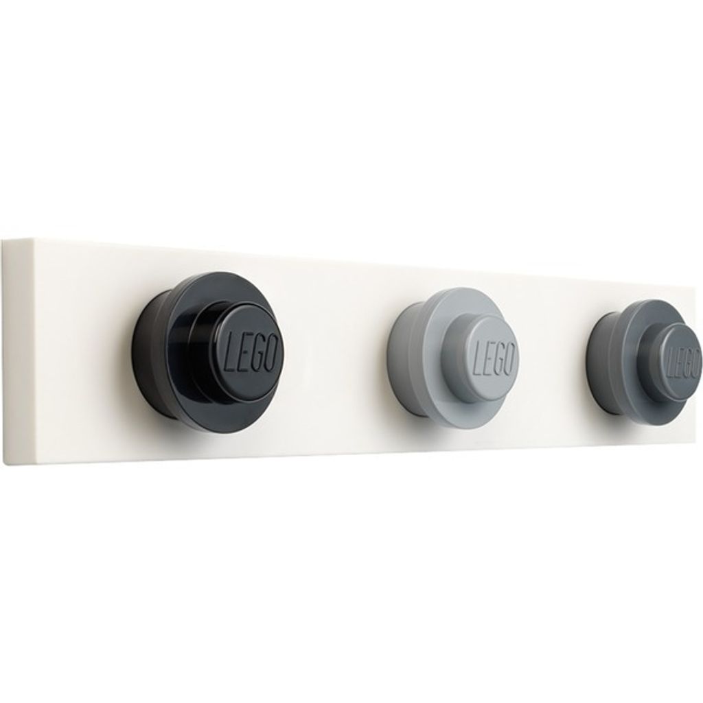 LEGO Wandgarderobe WALL HANGER RACK 3 Haken schwarz/grau/dunkelgrau