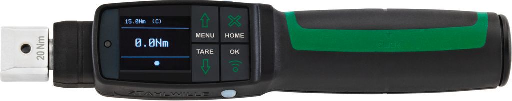 STAHLWILLE 714/2, Digitaler Drehmomentschlüssel, Ft-lb, In-lb, Nm, Elektronisch, 2 - 20 Nm, Schwarz, Grün, Mikro-USB