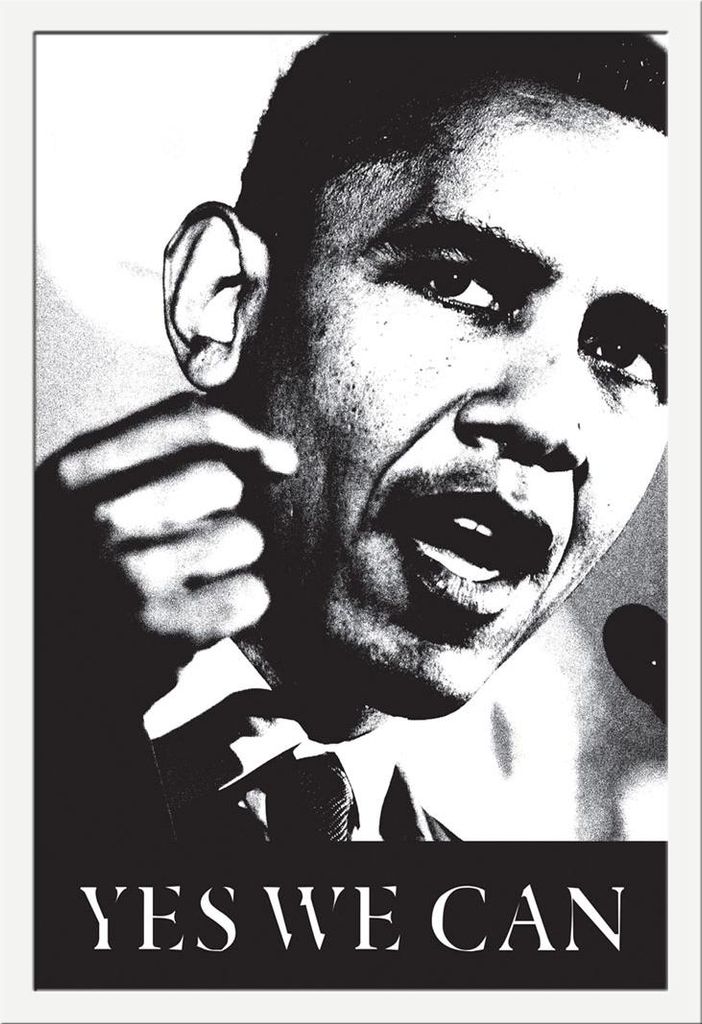 Obama, Barack - Poster - Yes we can  + cadre amovible, Image du produit 