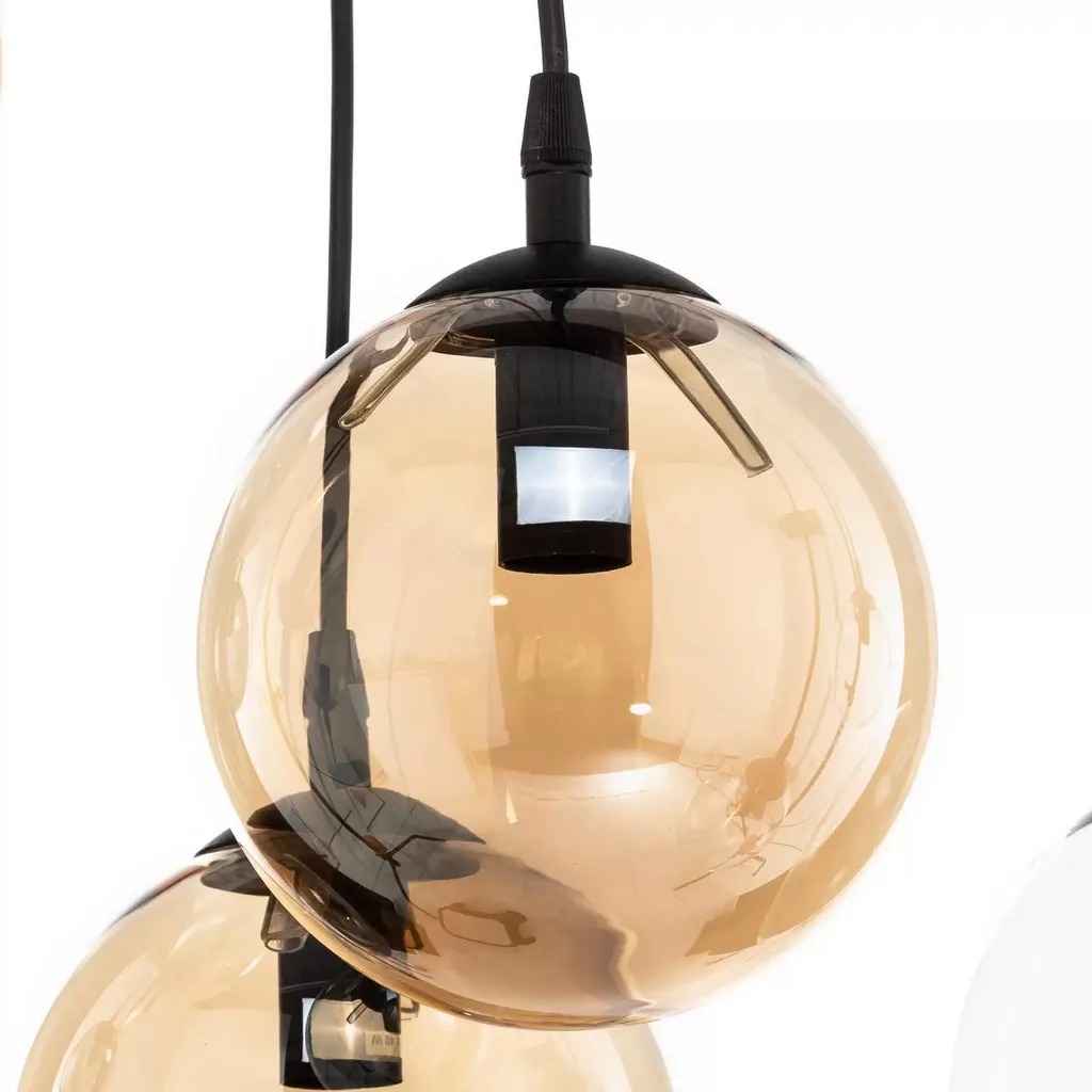 Suspension Plafonnier Multi-bras Cosmo 9 Noir et Or pour Salon - 9