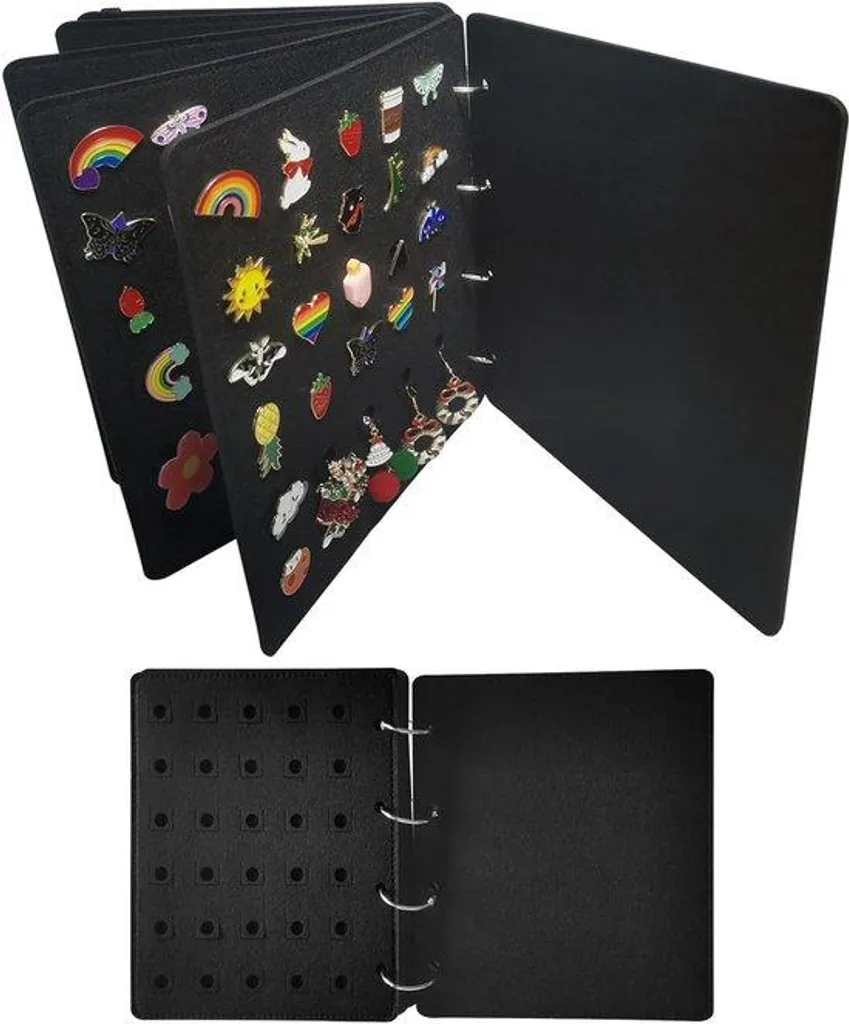 Trousse à bijoux 120 compartiments format compact noir pour le voyage