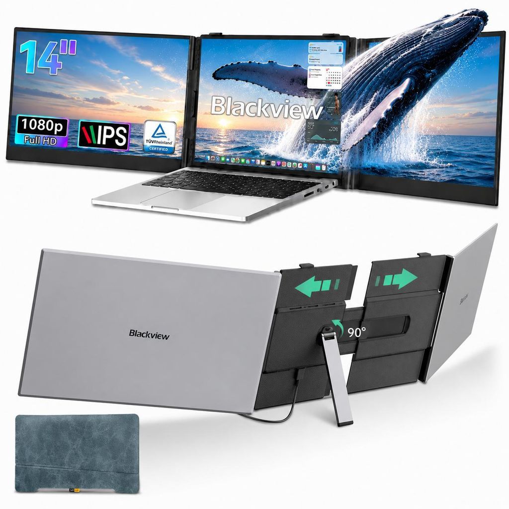 Blackview Tragbarer Monitor DCM6 Pro 14", 1920×1080 IPS, Produktbild 