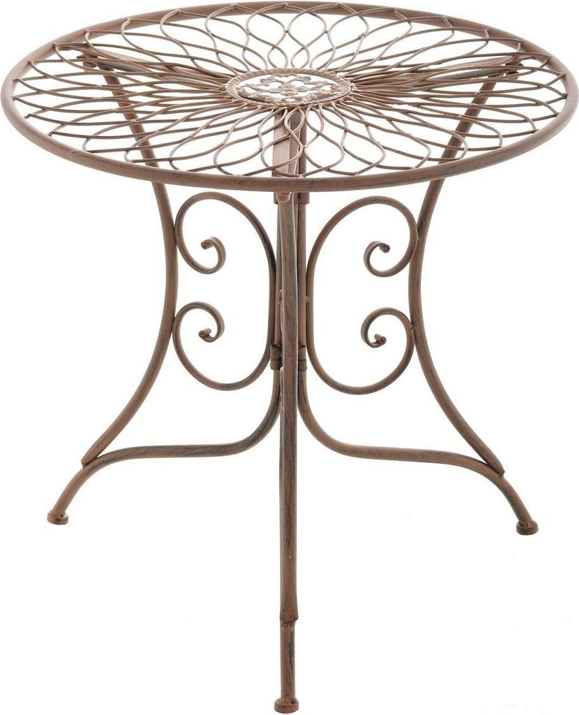 Round Side Table Jugendstil - Balkon Table - Weatherwast Design | Färg: Antik brun