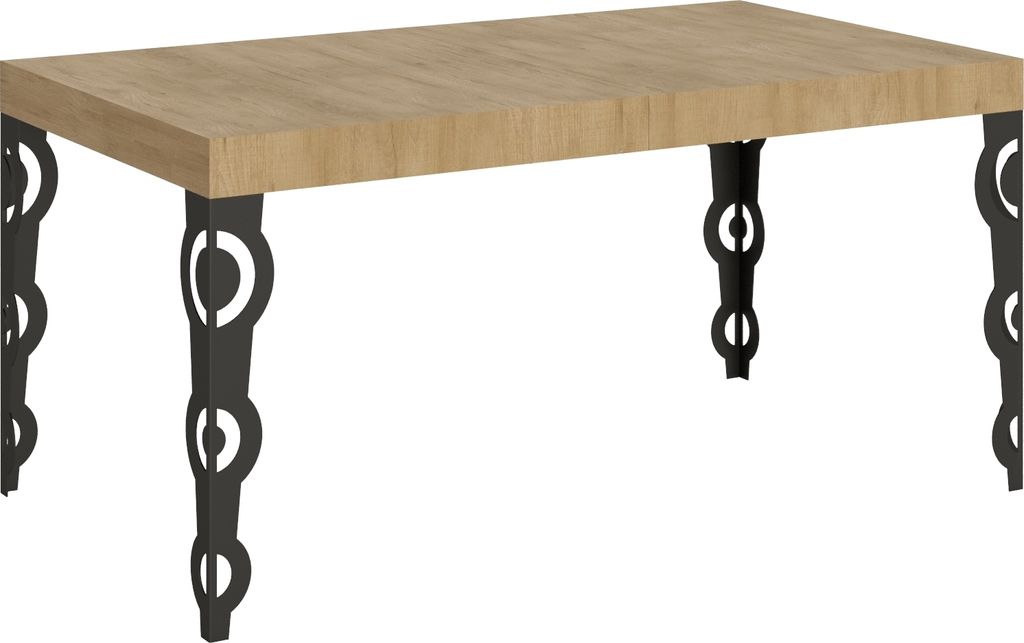 ITAMOBY - Ausziehtisch 160/420x90 cm Karamay Eiche Natur Tischbeine Anthrazit