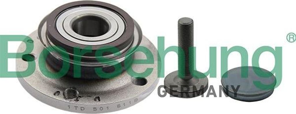 Borsehung B19235 Radlagersatz OE 1T0598611 kompatibel mit A3 8P, Q3, TT, Alhambra, Altea, Altea XL, Leon, Toledo, Octavia, Superb, Yeti, Beetle, CC...