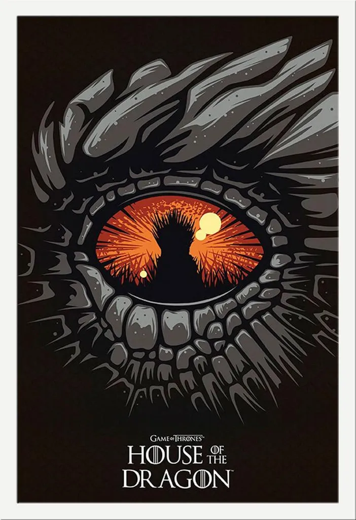 Maxi Poster House of the Dragon Occhio in Cornice Shinsuke Bianco
