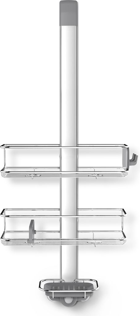 Simplehuman BT1101 Tür-Duschcaddy Edelstahl matt und eloxiertes Aluminium (BT1101)
