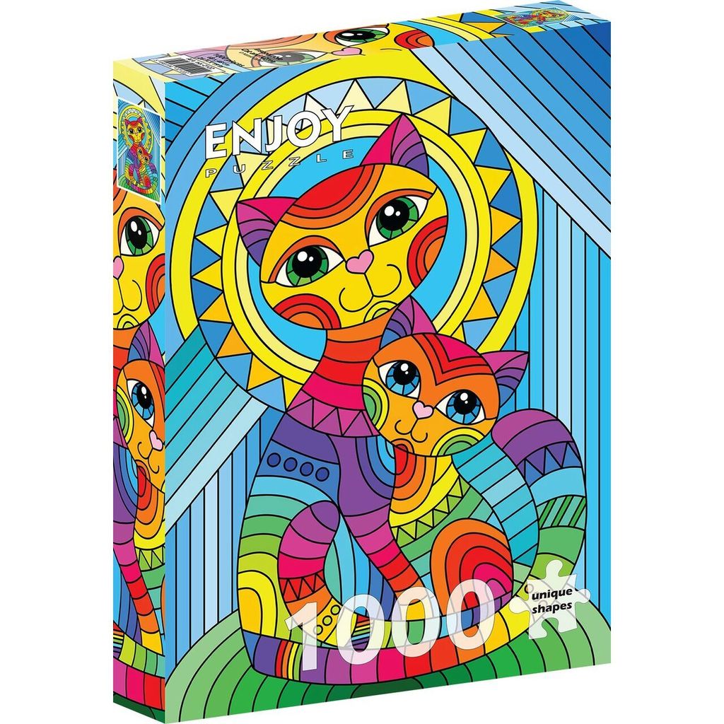 Puzzle 1000 pièces ENJOY – Chat et Chaton inséparables Image du produit 