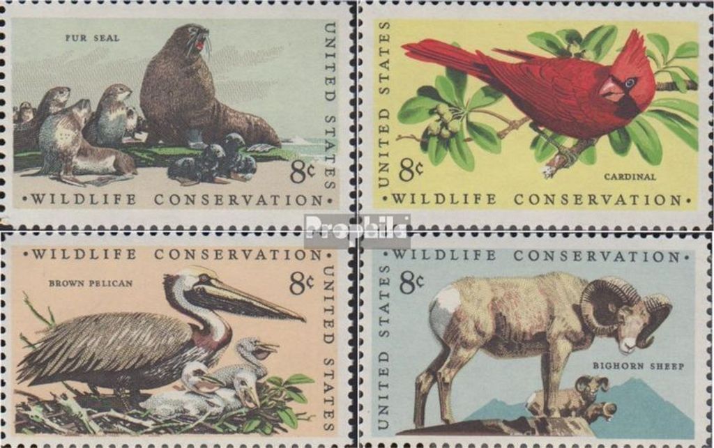 Briefmarken USA 1972 Mi 1079-1082 (kompl.Ausg.) postfrisch Naturschutz