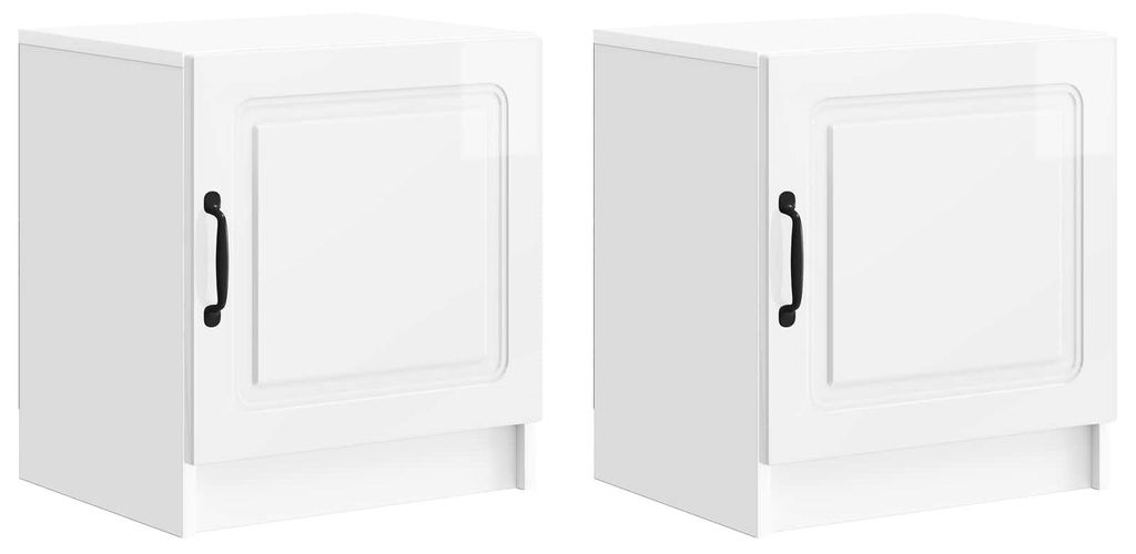 Maison Exclusive - Nachttisch 2 pcs Hochglanz Weiß 43 x 34,5 x 47 cm Holzwerkstoff