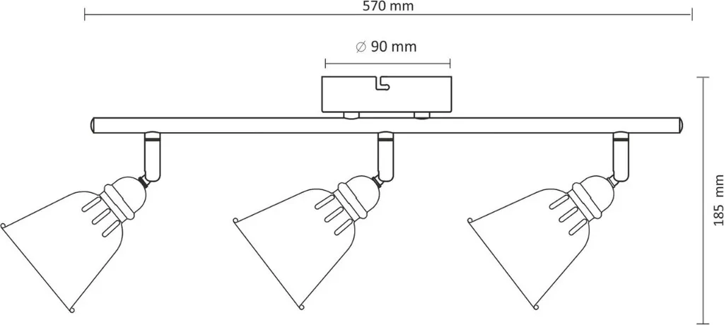 Solution éclairage zones d'ombre Applique 3 spots mobiles Blanc E14