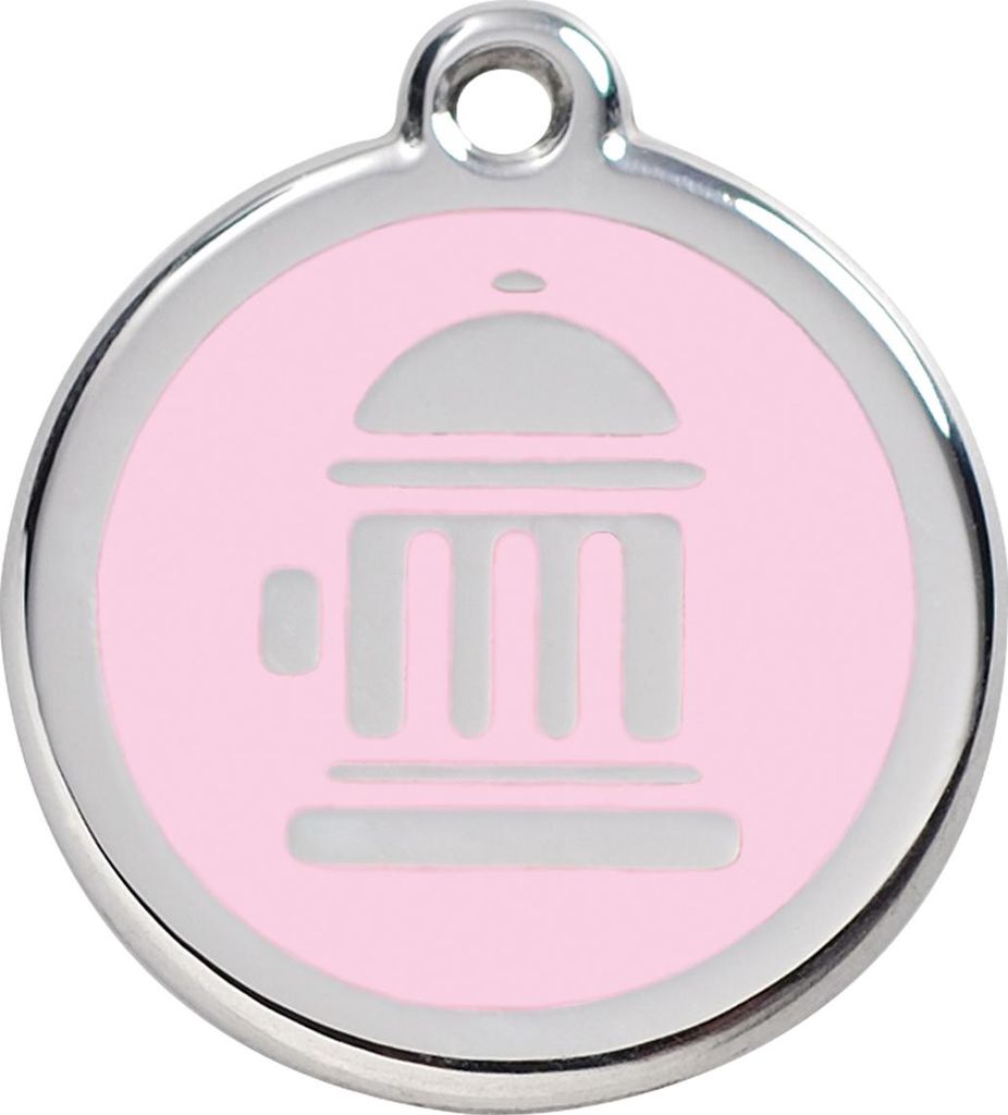 RedDingo Hundemarke mit individueller Gravur Hydrant pink, Größe: M