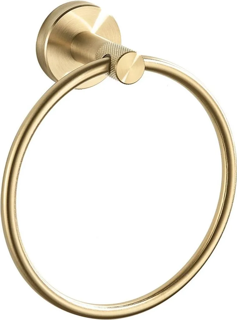 Appendiabiti Bagno Oro Spazzolato REA RING 6610 - Design Minimal Lusso