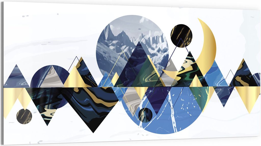 DEQORI Magnettafel Glas 100x50 cm 'Nächtliche Bergkulisse' beschreibbar Whiteboard