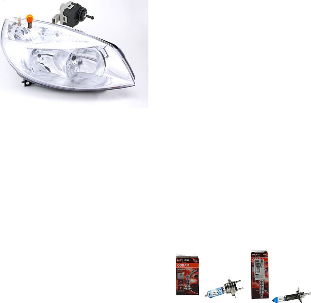 Johns, Scheinwerfer + Osram Night Breaker Laser passend für Renault Scenic II RE 8200501939 2605600Q0E 260562319R 4420577 93168280 7701065130 7701...