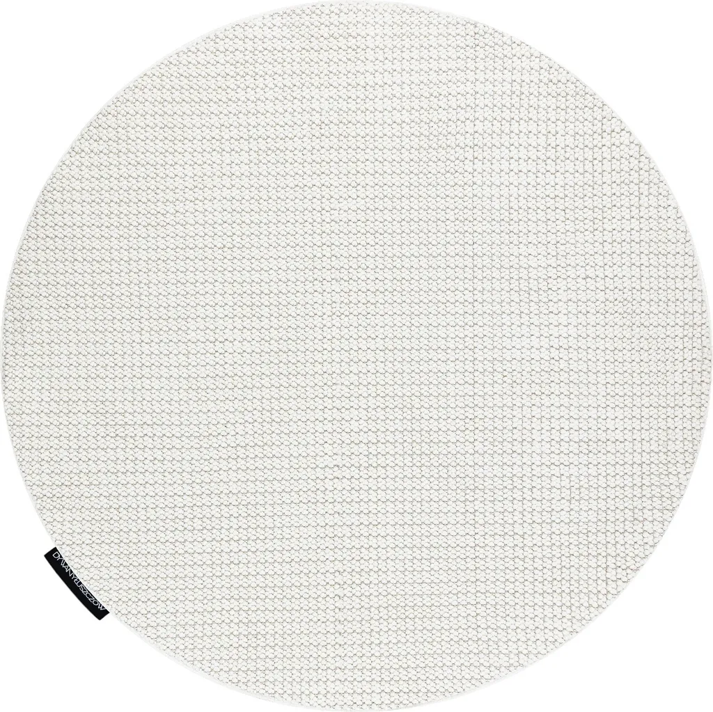 Tapis Blanc Doux Casablanca Loop - Finition Bouclée Premium Diamètre 100