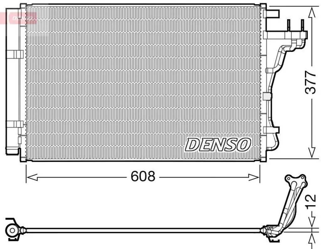 Condenseur de climatisation anti-fuite DENSO DCN43004 avec sécheur