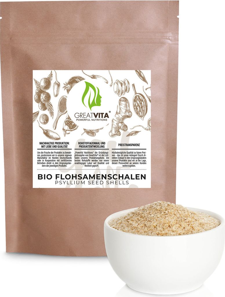 GreatVita Flohsamenschalen 2x 500g (1000g) | 99% rein, aus Produktbild 2
