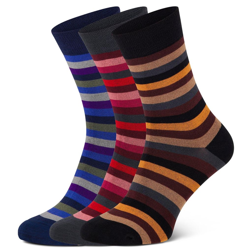 3 Paar Bambus Viskose Socken bunte Ringel bamboo:line Gr. 35/38