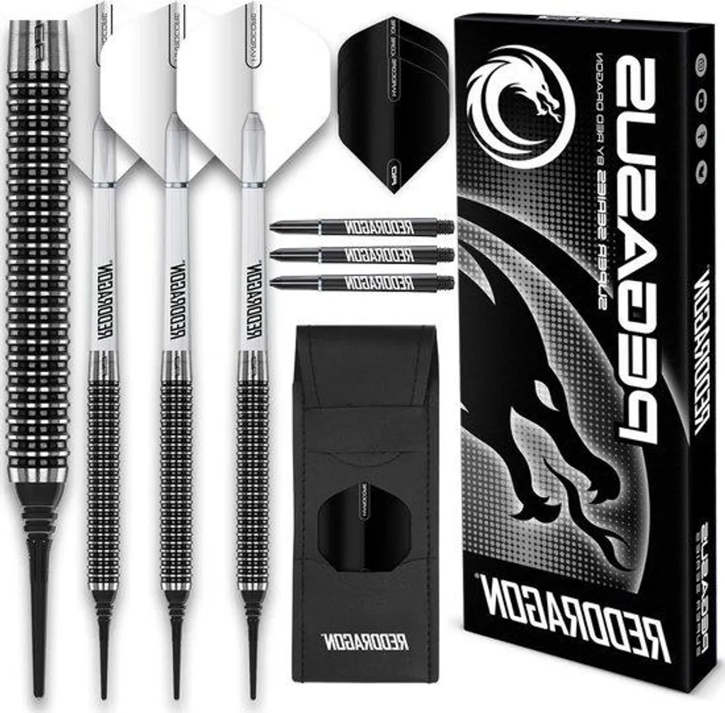 Fléchettes tungstène 18g pointe souple avec ailettes blanches de précision