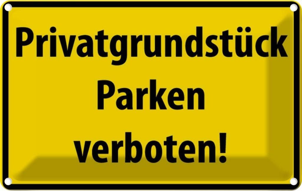 vianmo Blechschild 12x18 cm Privatgrundstück Parkverbot Warnschild Hinweisschild Sicherheit Vorsicht