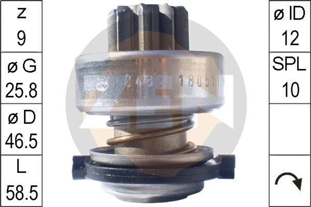 ERA ZN0482 - OE 9941314 Freilaufgetriebe, Anlasser für 147 (937), 155 (167), 156 (932), 166 (936), GT (937), GTV (916), Spider (916), A6 (4A), A6 (4B), A8 (4D), Superb I (3U), Polo (80, 86C)