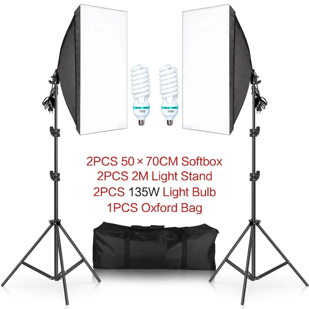Kit Illuminazione Softbox 135W: Verità e Prestazioni per Foto Studio
