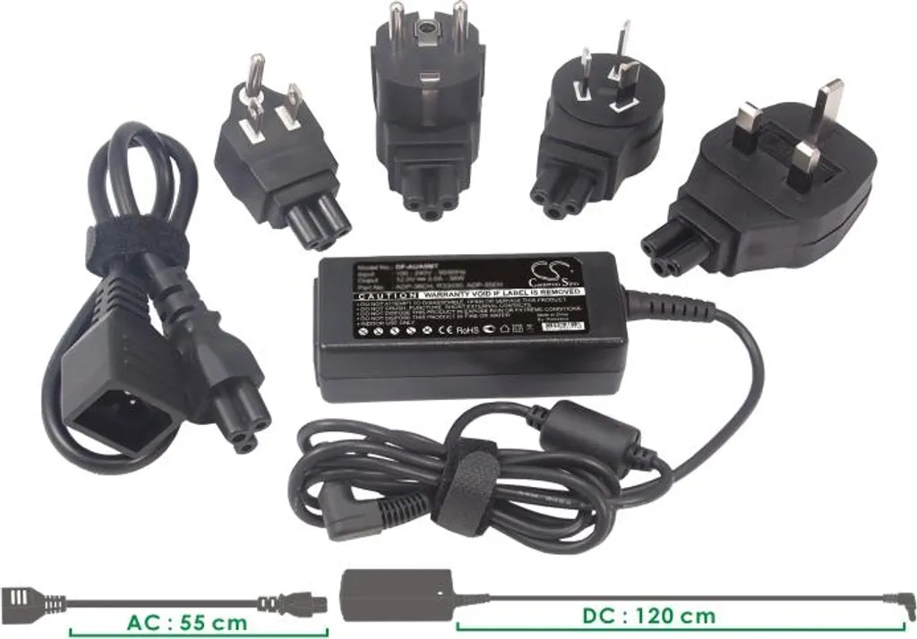 Chargeur Asus Eee PC DF-AUA2MT compact avec protection surtension 4G