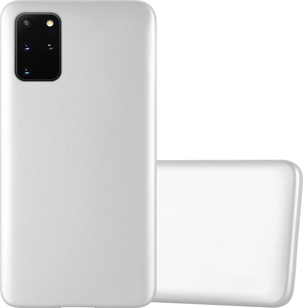 Cadorabo Schutzhülle für Samsung Galaxy S20 PLUS Hülle in Silber Handyhülle TPU Silikon Etui Cover Case