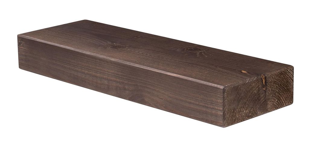 levandeo Wandregal Holz Massiv 60x20cm Nussbaum Farbig Wandboard Regal Vintage