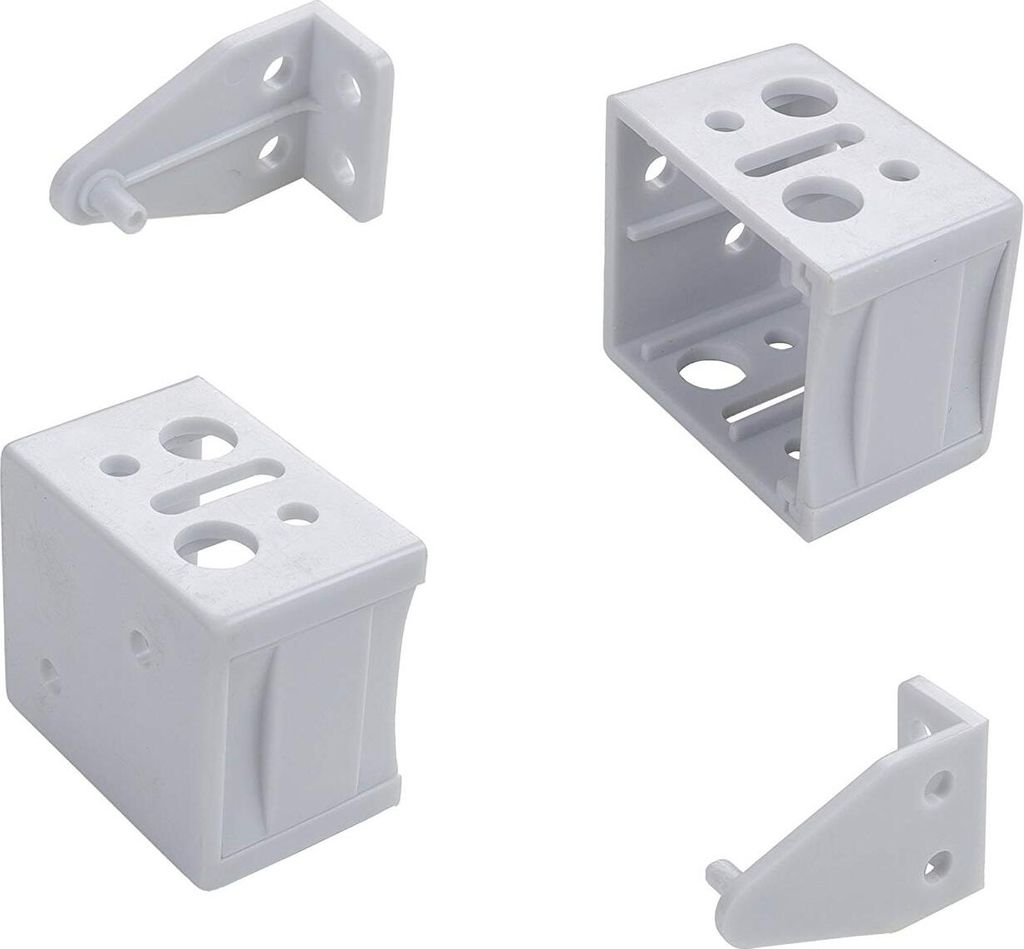 rewagi® Staffe per tende in PVC - 2 pezzi, bianco, plastica Immagine del prodotto 