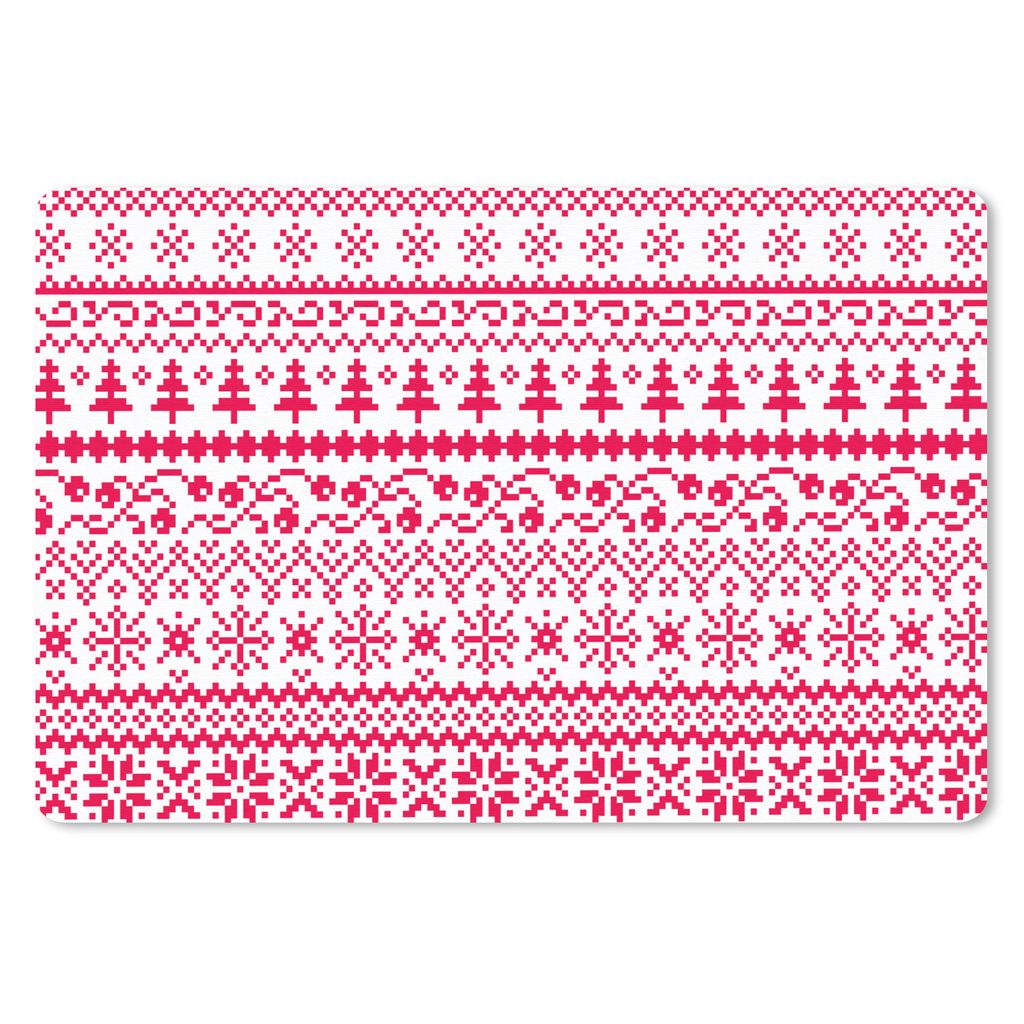 MuchoWow Mauspad Mousepad Weihnachten - Muster - Baum 27x18 cm - Mousepads - Maus Mat - Pad - Mausunterlage - Büroartikel - Desk Matten
