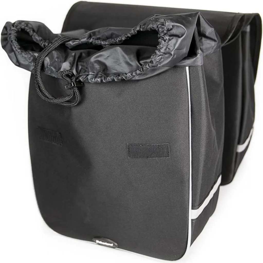 Sacoche de Porte-Bagages Spacieuse Haberland XL 38L Noire et Argentée