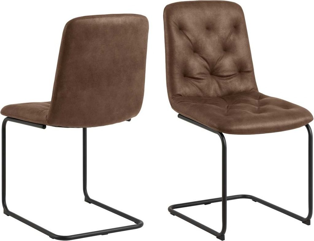(2er Set) Kira Esszimmerstuhl braun. Produktbild 