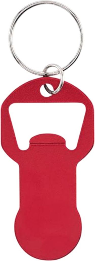 MidOcean - "Clave" Schlüsselanhänger mit Flaschenöffner, Recyceltes Aluminium MO1985 (22 cm) (Rot)