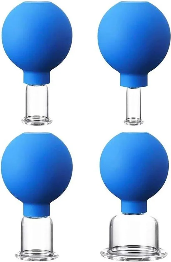 Verseuse de massage facial en silicone bleu pour lifting et cellulite