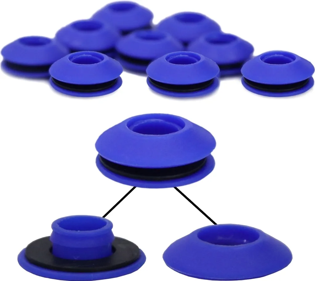 Mucola 10 Occhielli Plastica Blu per Telone e Liner Piscina - 3