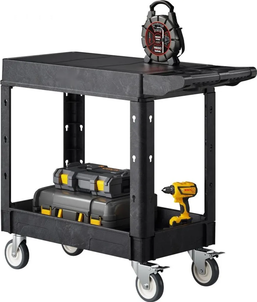 Chariot à outils robuste 1015x450mm avec roues pivotantes et freins
