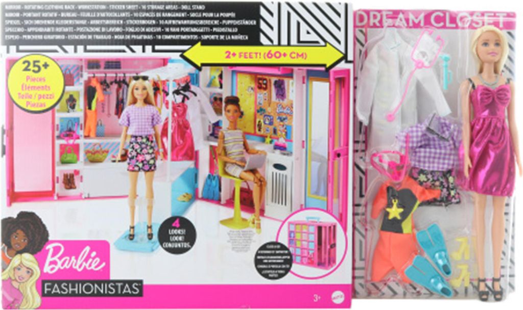 Barbie Dream Closet, Modelka, Žena, 3 rok / roky, Dievča, Obrázok produktu 