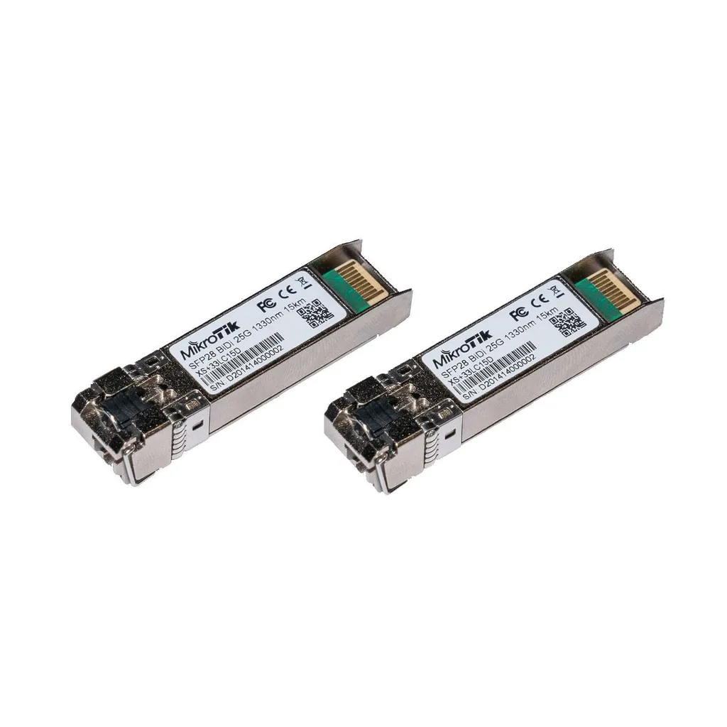 Module SFP28 25G BiDi MikroTik 10km - Paire de 2 émetteurs Monomode