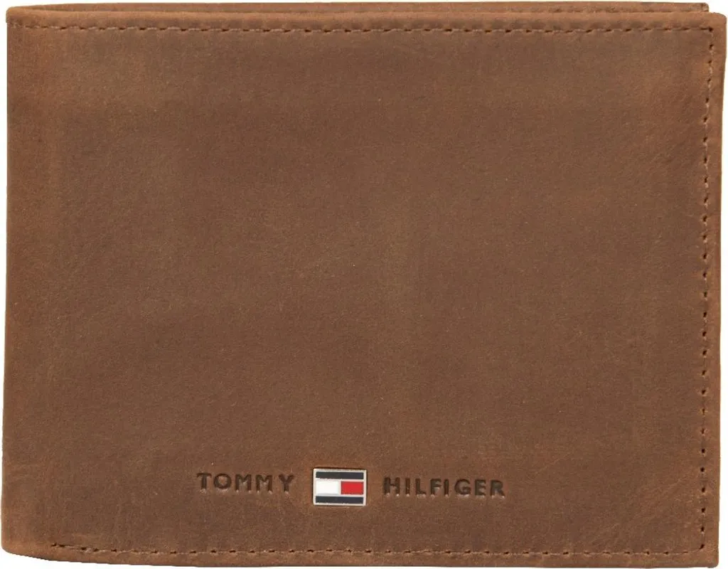 Portefeuille Tommy Hilfiger XM0XM02202 en cuir noir avec porte-monnaie