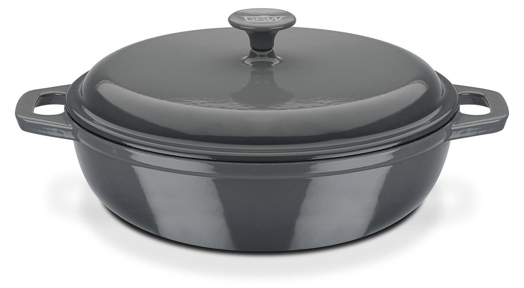 Olla de cocción lenta de hierro fundido GSW, color Grey Imagen del producto 