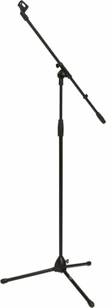 Stagg MISQ22 Mikrofonständer, flach zusammenfaltbar, 90-140 cm Höhe, 74 cm Ausleger, Kabel-Organizer