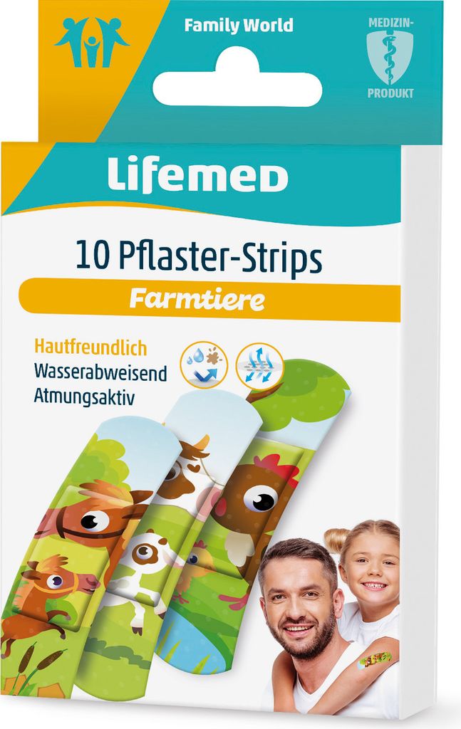 Lifemed Kinder-Plaster-Strips "Farmtiere" 10 Stück