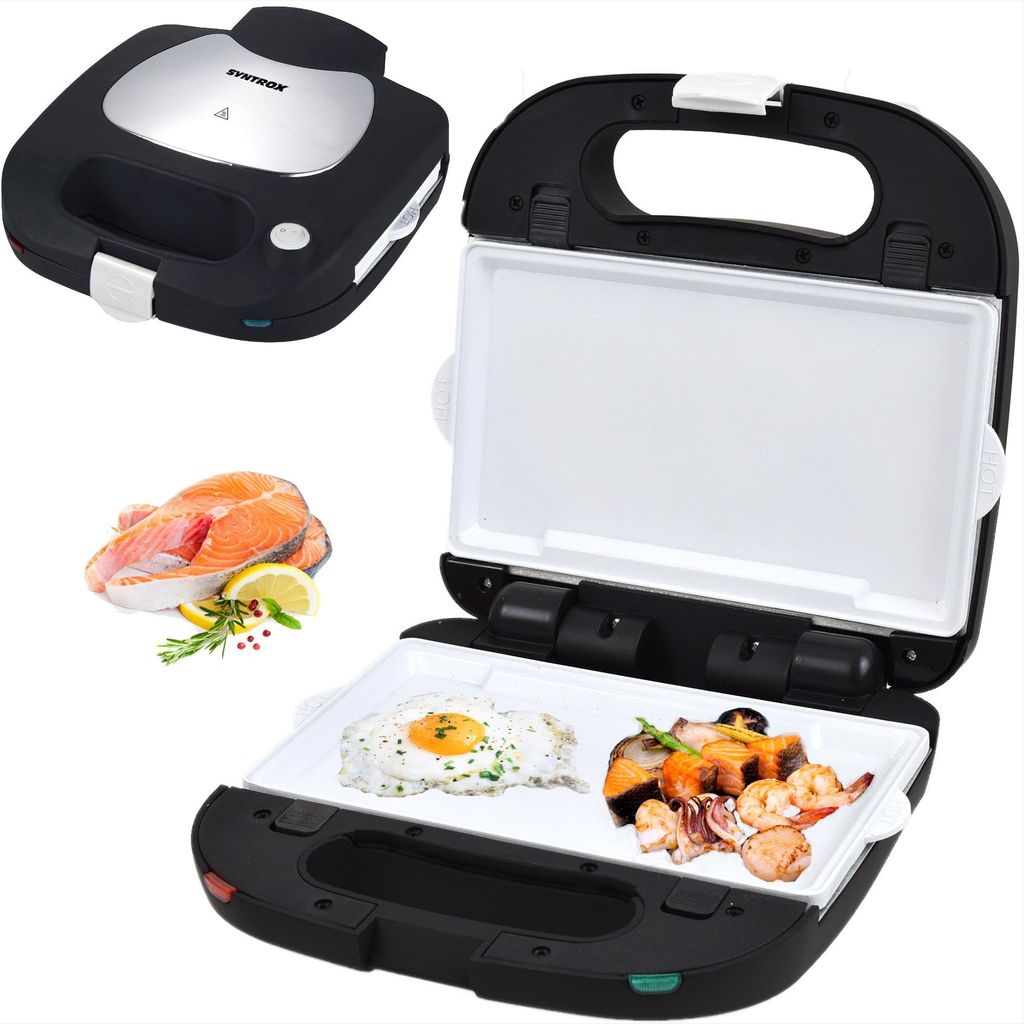 Syntrox Germany Teppanyaki Plancha Grill 1500W Keramikplatten schwarz