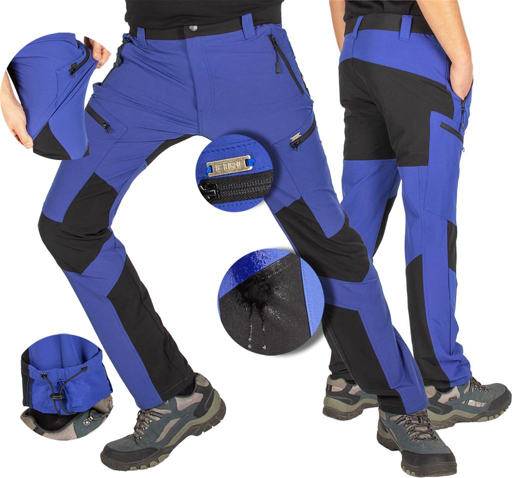 Wasserdichte und winddichte Outdoor-Trekkinghose, blau 40 S FIRI
