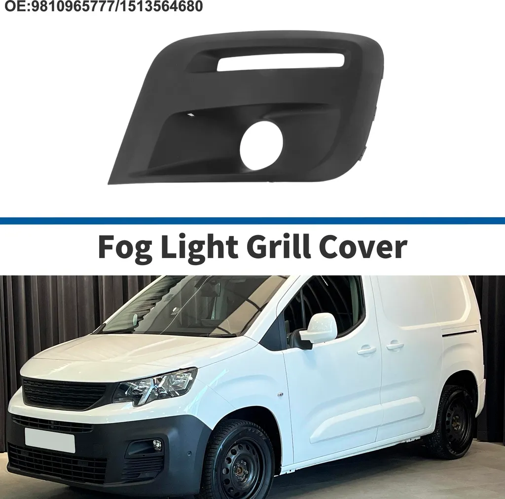 Grille Antibrouillard en ABS Noir 9810965777 pour Peugeot Partner 2015-18